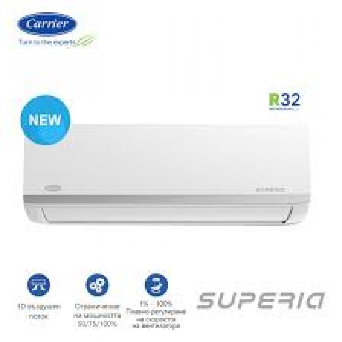 Климатик Carrier SUPERIA PLUS 38QHG009D8SUP/ 42QHG009D8SUP , Клас охлаждане A++ / Клас отопление A+